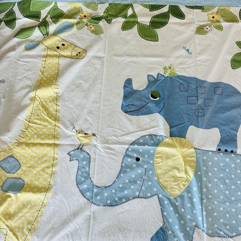 Pottery Barn Kids 100% Cotton Shower Curtain with Animal Appliqués